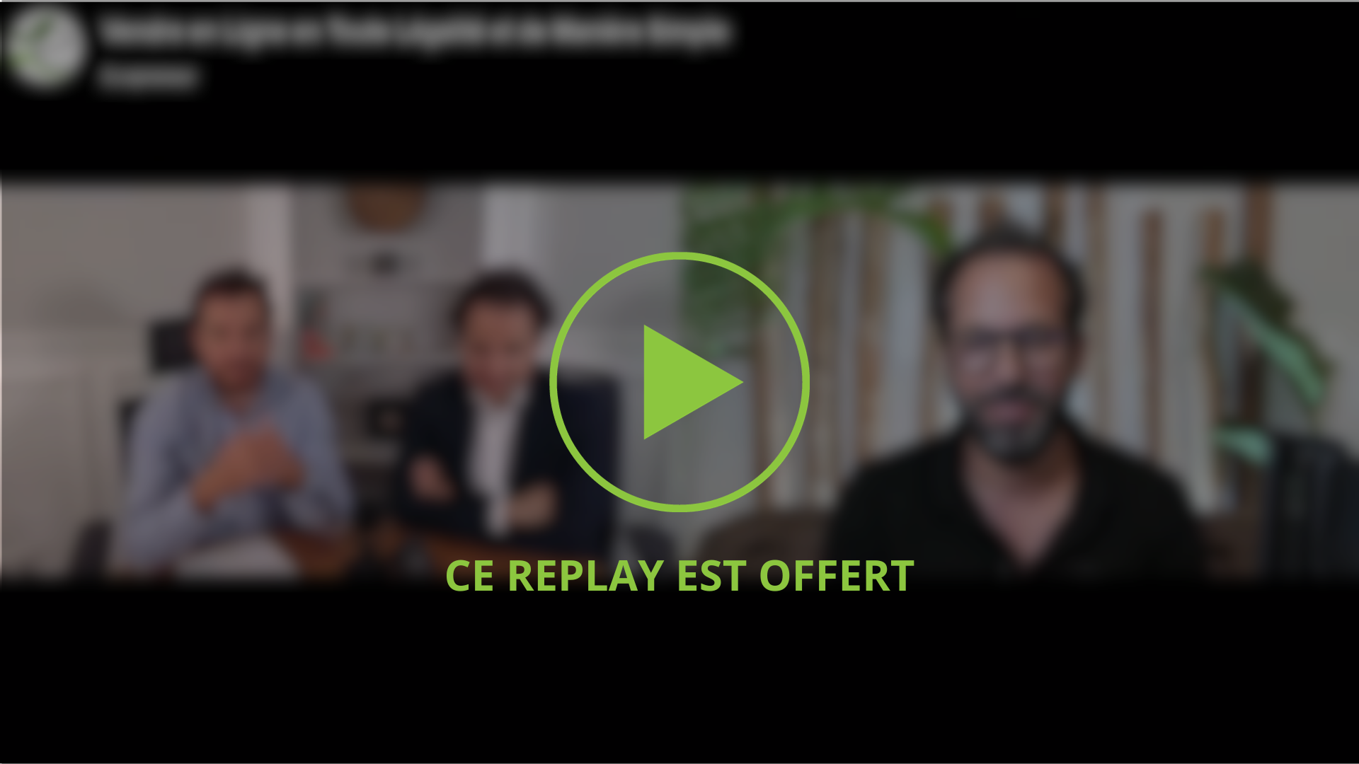 Témoignage, Replay Masterclass