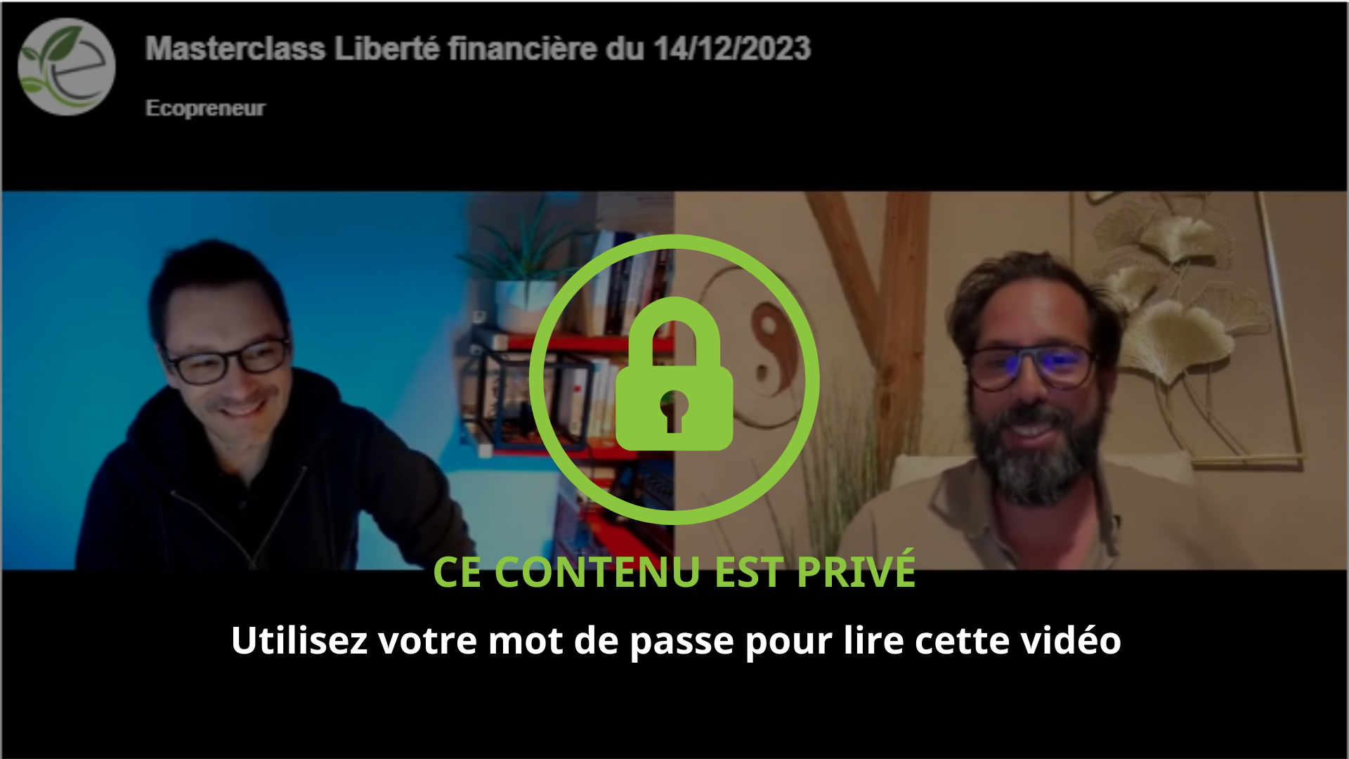 Témoignage, Replay Masterclass