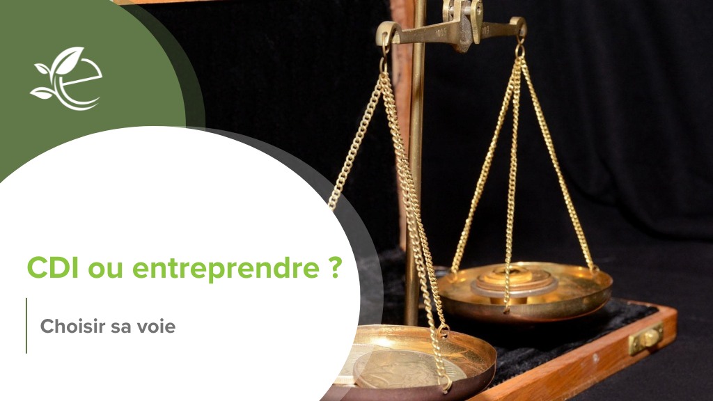choisir sa voie, CDI vs Entrepreneuriat : stabilité rassurante ou liberté régénératrice ?